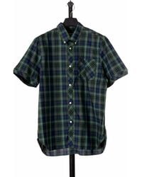 Pockets - Re- Fred Perry Ss Shirt Green/navy/red - Lyst