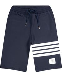 Thom Browne - 'cotton Loopback Knit' Engineered 4-bar Sweat Shorts Navy - Lyst