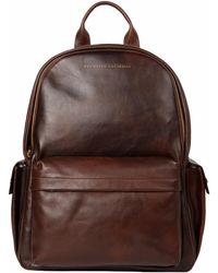 Brunello Cucinelli - Leather Backpack Brown - Lyst