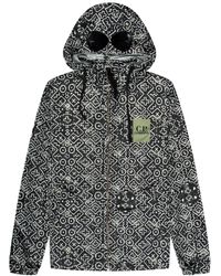 C.P. Company - Inca Printed Goggle Jacket Agave Green - Lyst