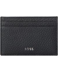 BOSS - Crosstown Leather Card Wallet With Detachable Money Clip Black - Lyst