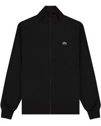 Lacoste - Classic Logo Brushed Fleece Full Zip Sweatshirt Black - Lyst