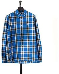 Pockets - Re- Fred Perry Ls Shirt Blue/white/black - Lyst