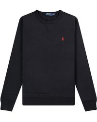Polo Ralph Lauren - 'core' Classic Crewneck Sweatshirt Black - Lyst