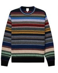 Paul Smith - Screen Check Knit Sweater Multi - Lyst