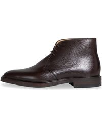 Crockett & Jones - Brecon Grained Calf Leather Boot With Danite Sole Dark Brown - Lyst