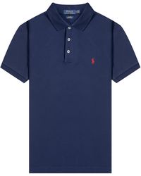 Polo Ralph Lauren - 'stretch Mesh' Slim Fit Polo French Navy - Lyst