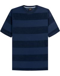 Paul Smith - Ps Flannel Stripe T-shirt Navy - Lyst