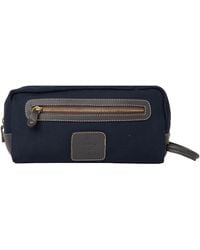 Pockets - Calabrese Canvas And Leather Washbag Navy - Lyst
