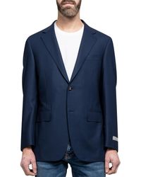 Canali - Classic Travel Water Resistant Sports Jacket Blue - Lyst