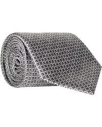 Canali - Diagonal Square Silk Tie Charcoal - Lyst