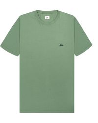 C.P. Company - 30/1 Box Logo T-shirt Green Bay - Lyst