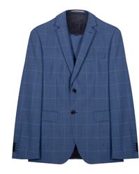 BOSS - Hugo H-reymond 3 Piece Extra Slim Fit Check Suit Blue - Lyst