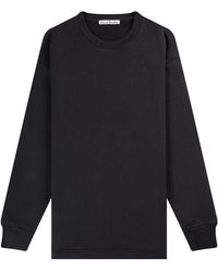 Acne Studios - 'embroidered Text' Sweatshirt Black - Lyst