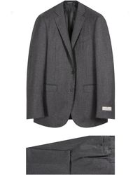 Canali Flannel Suit Grey - Gray