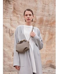 Polène Paris Béri Bag - Garnet Textured Leather in Gray | Lyst