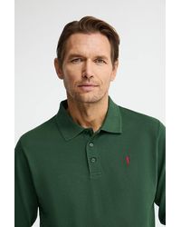 POLO CLUB - Polo Verde Bottiglia A Maniche Lunghe, Regular Fit Con Ricamo Rigby Go - Lyst