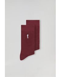 POLO CLUB - Pack Di Due Paia Di Calzini Granata E Bianca Con Logo Rigby Go - Lyst