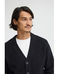 POLO CLUB - Cardigan Blu Marino, Con Scollo A V E Dal Fit Amplio Con Logo - Lyst