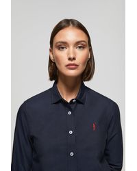 POLO CLUB - Oxford-Hemd Regular Fit Marineblau Mit "Rigby Go"-Logo - Lyst