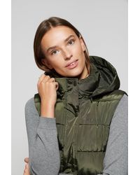 POLO CLUB - Gilet Verde Trapuntato Con Cappuccio E Particolari - Lyst