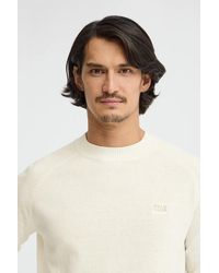 POLO CLUB - Maglione Cotolino Ecrù A Maniche Raglan Con Logo - Lyst