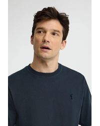 POLO CLUB - Maglietta Blu Marino Dal Fit Ampio A Girocollo Con Logo Rigby Go - Lyst