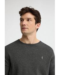 POLO CLUB - Maglione Grigio Scuro Vigorè A Girocollo Con Logo Rigby Go - Lyst