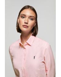 POLO CLUB - Camicia Rosa Oxford Slim Fit Con Logo Rigby Go - Lyst