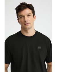 POLO CLUB - Maglietta Nera Dal Fit Amplio Con Toppa - Lyst