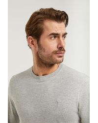 POLO CLUB - Langärmliges Schlichtes T-Shirt Grau Meliert Mit Rigby Go Logo - Lyst