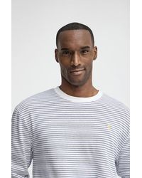 POLO CLUB - Maglietta A Righe Bianca E Blu Presidenziale A Maniche Lunghe Con Ricamo Rigby Go - Lyst