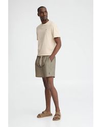 POLO CLUB - Costume Corto Blu Marino E Con Texture Stropicciata Con Logo Rigby Go - Lyst