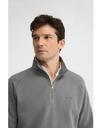 POLO CLUB - Felpa Asfalto Con Collo A Cerniera E Ricamo Rigby Go - Lyst