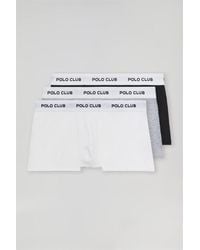 POLO CLUB - Pack Mit Drei Boxershorts Schwarz, Grau Und Weiß Mit Logo - Lyst