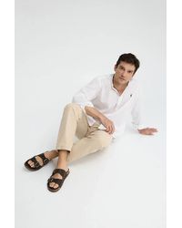 POLO CLUB - Sandalo Bio Keat Marrone Con Fibbie E Logo - Lyst