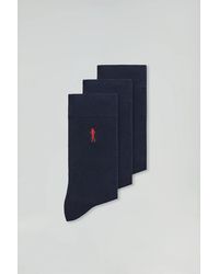 POLO CLUB - Set Uomo Con Tre Paia Di Calzini Blu Con Logo Rigby Go - Lyst