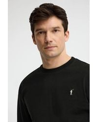 POLO CLUB - Maglietta Nera A Maniche Lunghe, Fit Dritto Con Ricamo Rigby Go - Lyst