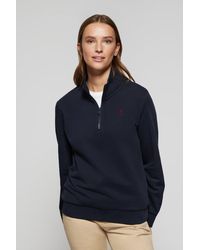 POLO CLUB - Sweatshirt Marineblau Mit Kurzem Reißverschluss Und Rigby Go Logo - Lyst