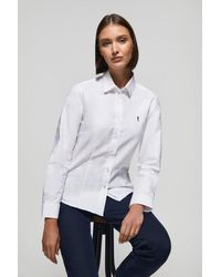 POLO CLUB - Camicia Bianca Oxford Slim Fit Con Logo Rigby Go - Lyst