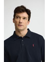 POLO CLUB - Polo Blu Marino A Maniche Lunghe, Regular Fit Con Ricamo Rigby Go - Lyst