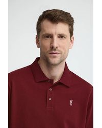 POLO CLUB - Polo Granata A Maniche Lunghe, Regular Fit Con Ricamo Rigby Go - Lyst