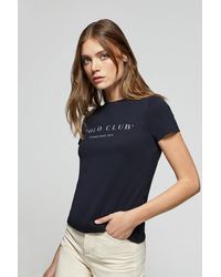 POLO CLUB - T-Shirt Marineblau Mit Charakteristischem -Aufdruck - Lyst