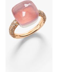Pomellato - Großer Ring Nudo Aus Rosenquarz - Lyst