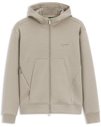Porsche Lifestyle - Relaxed-Fit Zip-Up Hoodie With Logo - Lyst