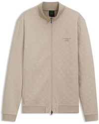 Porsche Lifestyle - Zip-Up Sweatshirt With Pascha-Check Jacquard - Lyst