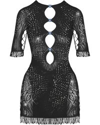 Poster Girl Rhinestone-embellished Miranda Dress - Black