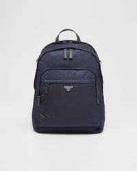 Prada - Re-Nylon And Saffiano Leather Backpack - Lyst