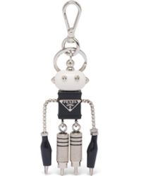 Prada - Saffiano Leather Robot Trick Keychain - Lyst