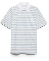 Prada - Polo De Algodón A Rayas - Lyst